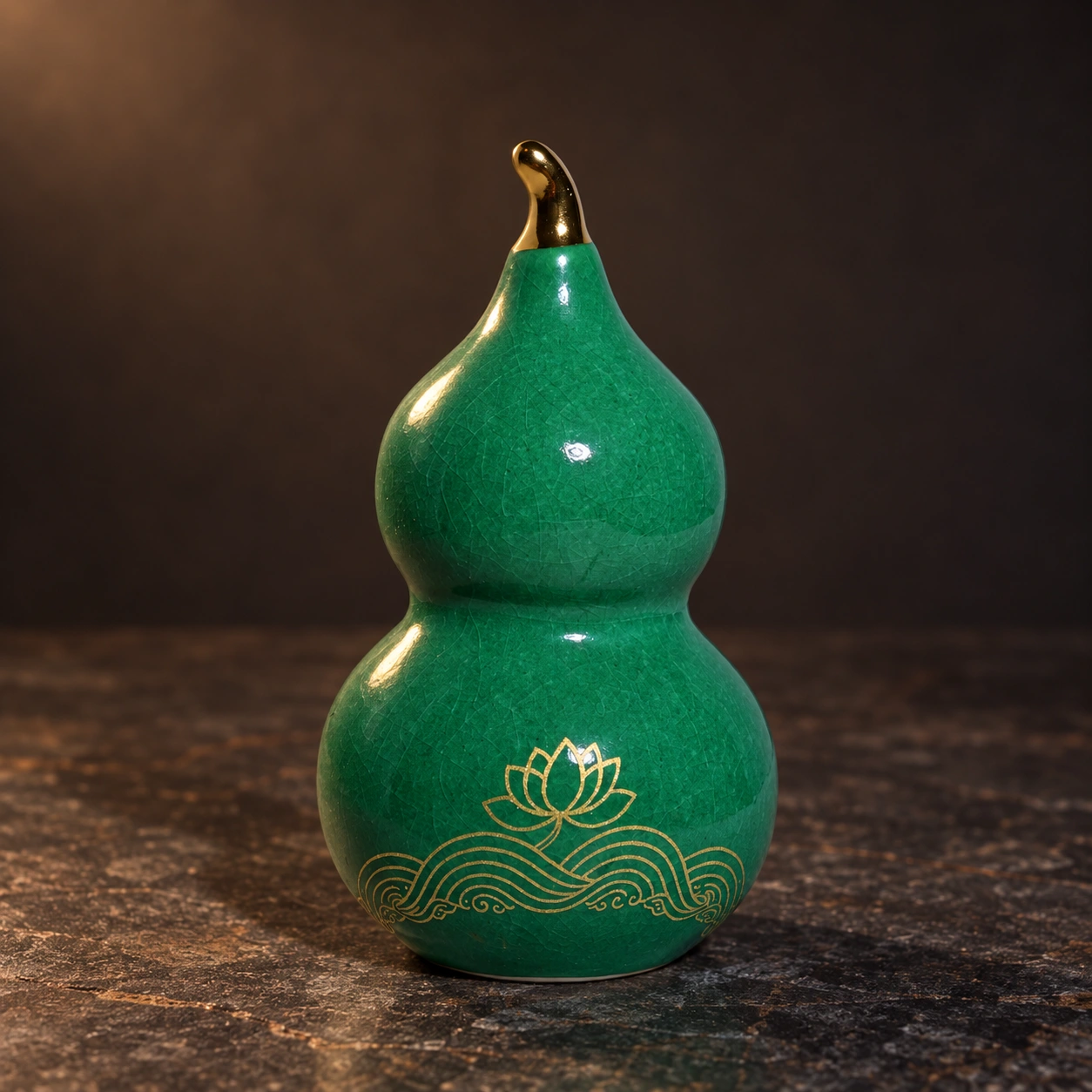 Green — styled product scene